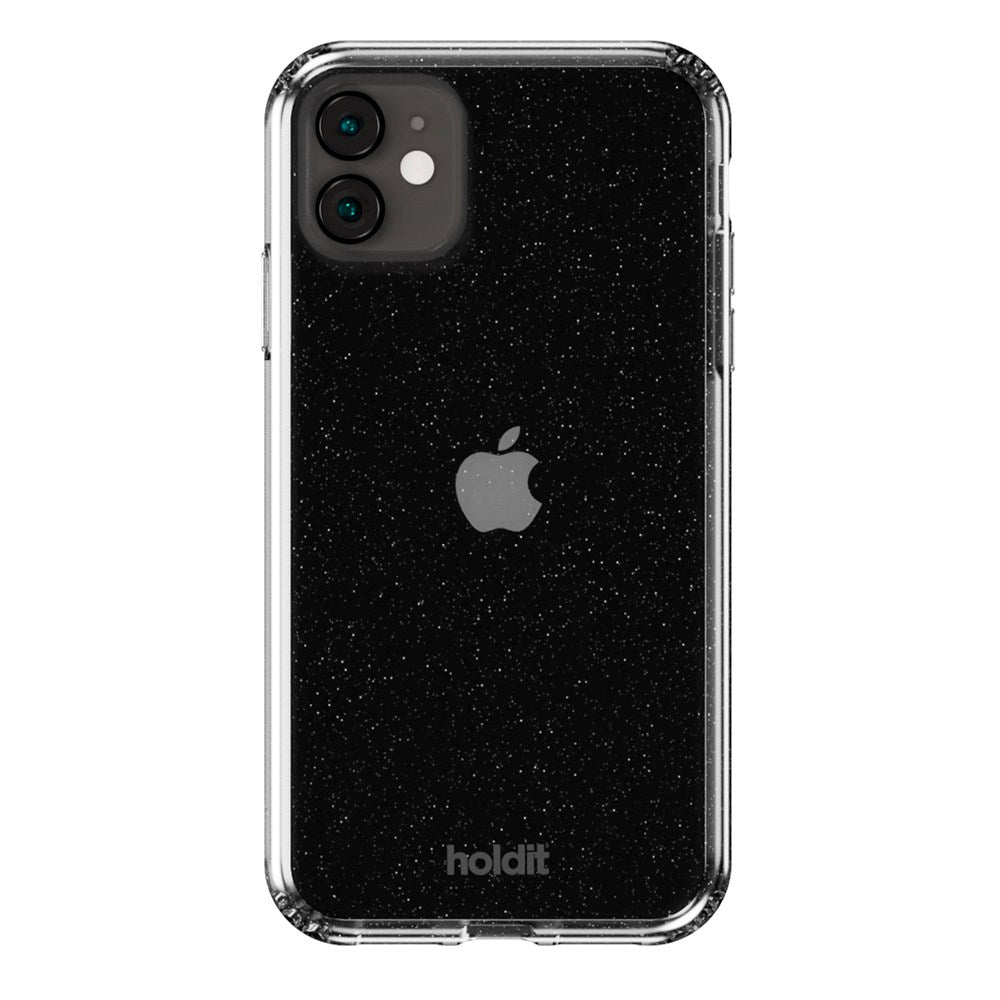 iPhone 11 / XR Holdit Glitter Mobilveske - Svart