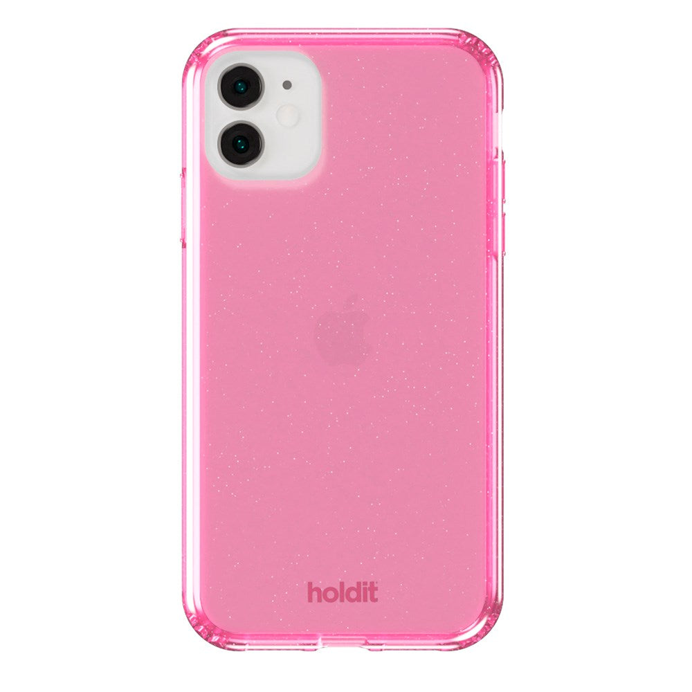 iPhone 11 / XR Holdit Glitter mobildeksel - rosa