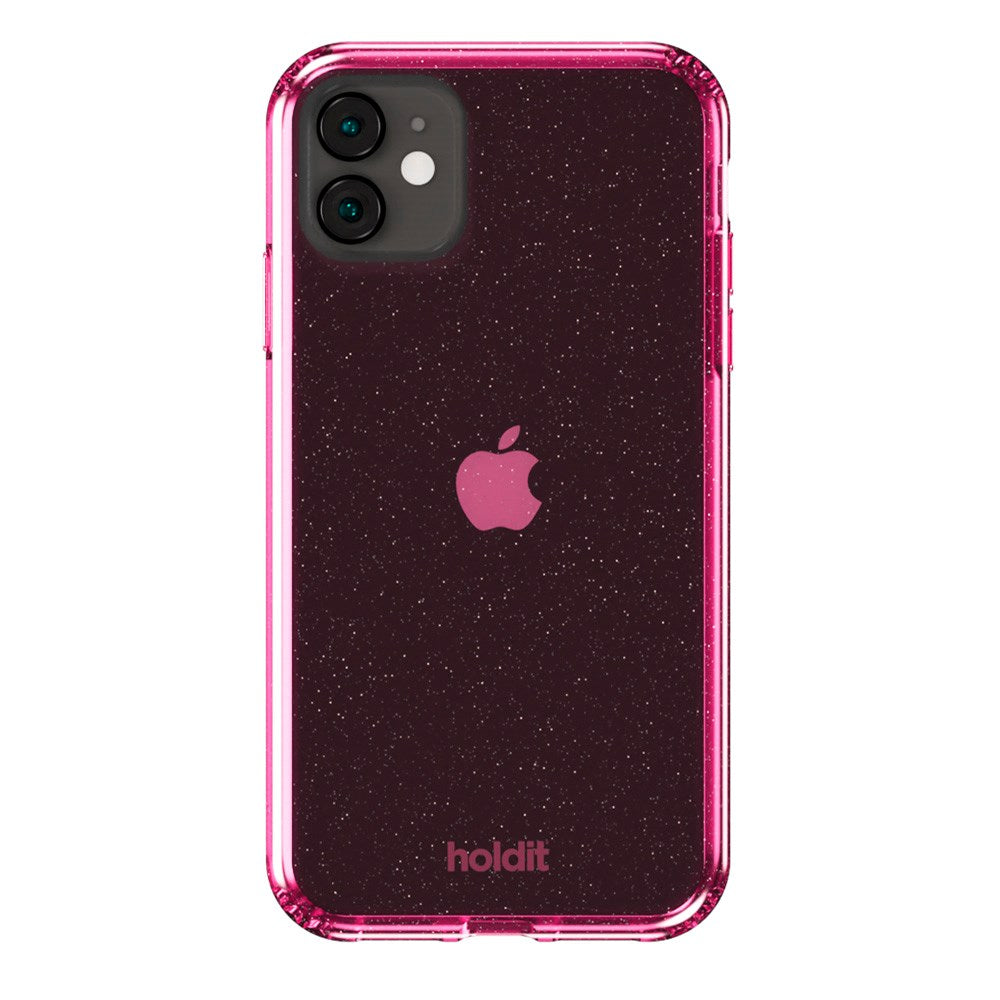 iPhone 11 / XR Holdit Glitter mobildeksel - rosa