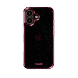 iPhone 16 Holdit Glitter Mobildeksel - Rosa