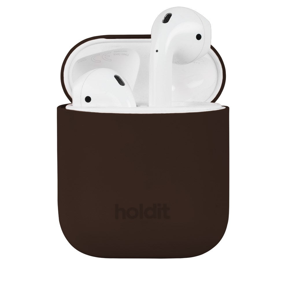 Holdit Nygård Silikonetui For AirPods - Sjokolade