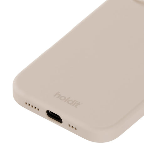 Holdit iPhone 16 Soft Touch Silikondeksel - Lys Beige