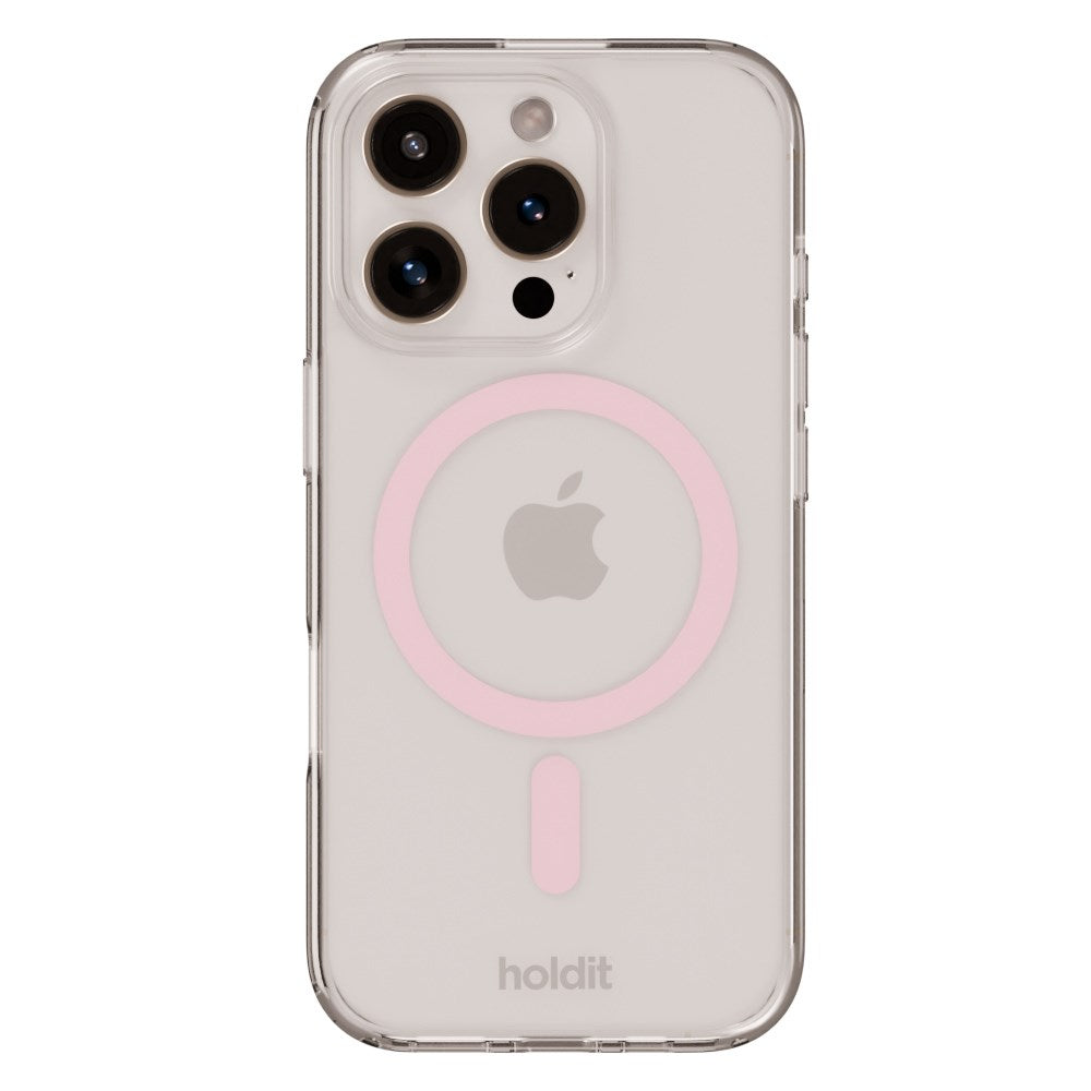 Holdit iPhone 16 Pro Max MagSafe Deksel - Gjennomsiktig / Rosa
