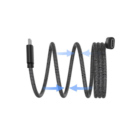 Smartline Magnetisk ladekabel USB-C til USB-C 1m - 60W - Svart