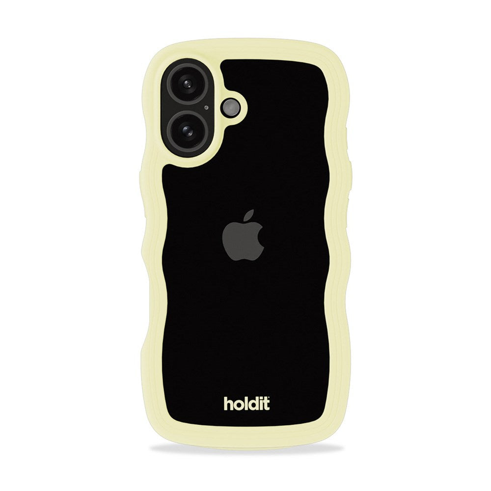 Holdit iPhone 16 Wavy Cover - Lemonade / Transparent
