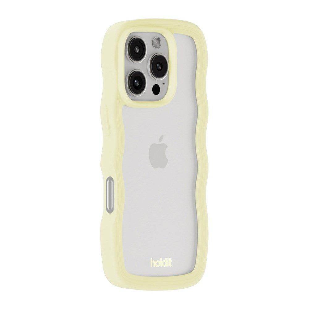 Holdit iPhone 16 Pro Max Wavy Deksel - Lemonade / Gjennomsiktig