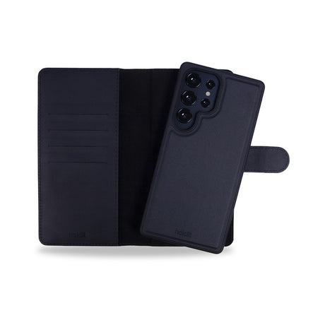 Holdit Samsung Galaxy S25 Ultra Magnet Veske Lærdeksel m. Lommebok - Svart