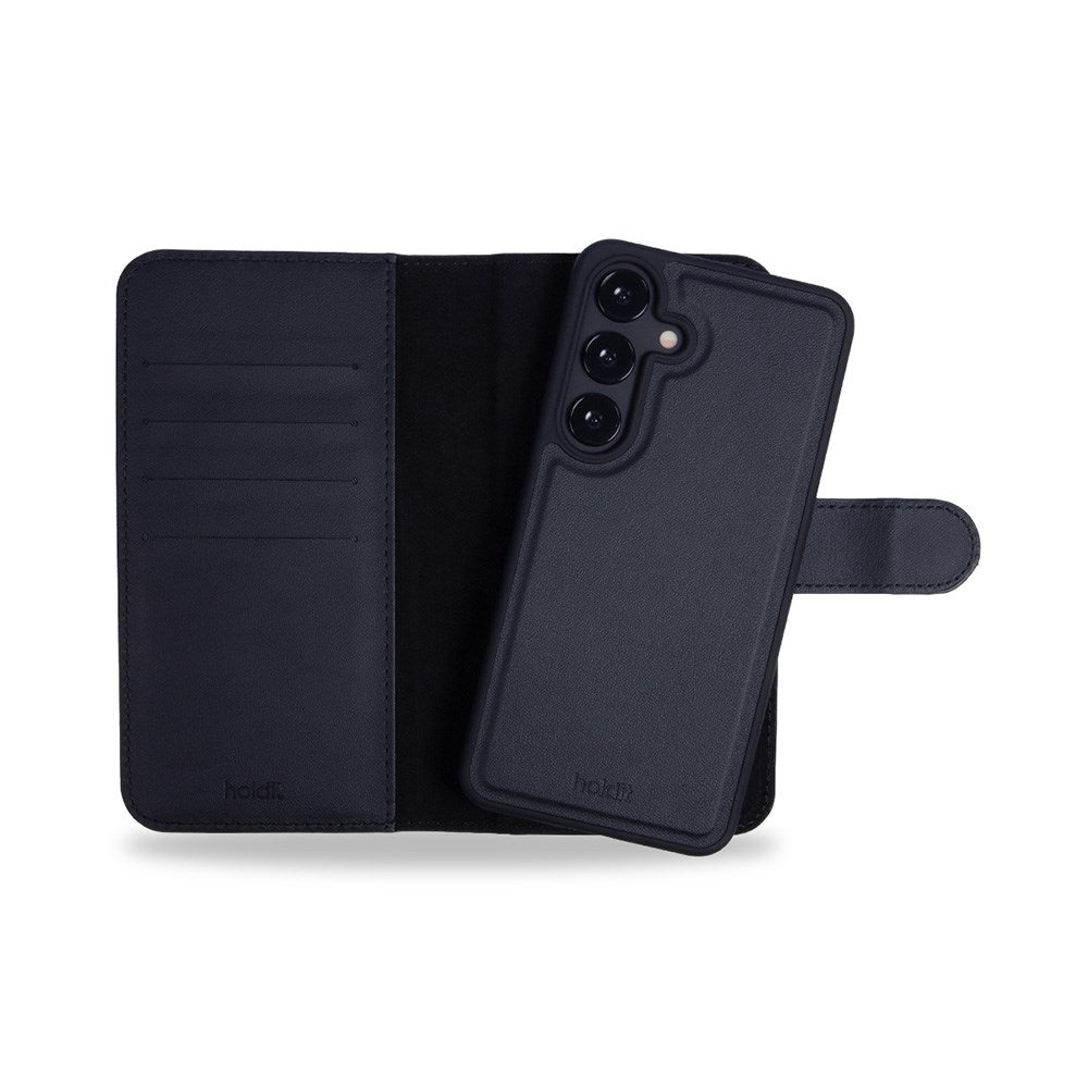 Holdit Samsung Galaxy S25+ (Plus) Magnetveske Lærdeksel m. Lommebok - Svart