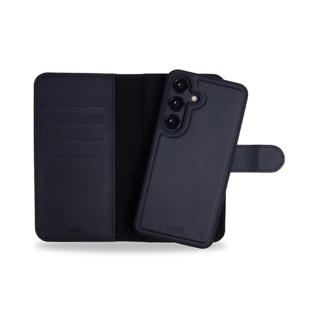 Holdit Samsung Galaxy S25+ (Plus) Magnetveske Lærdeksel m. Lommebok - Svart