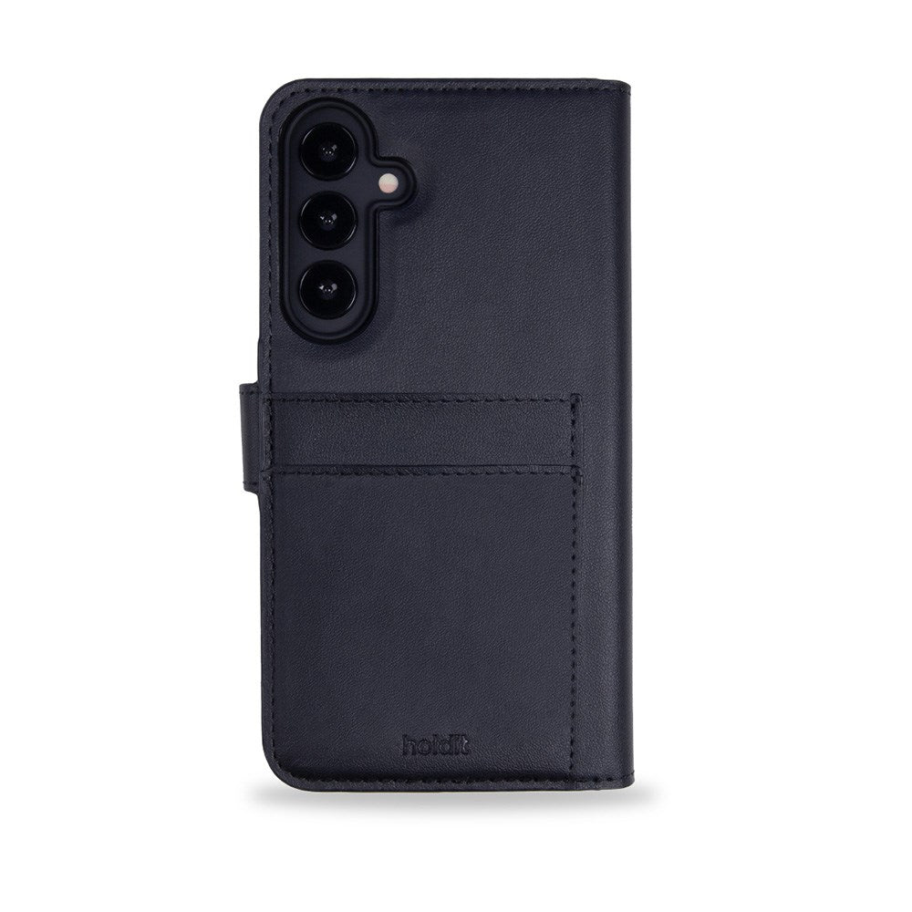 Holdit Samsung Galaxy S25+ (Plus) Magnetveske Lærdeksel m. Lommebok - Svart