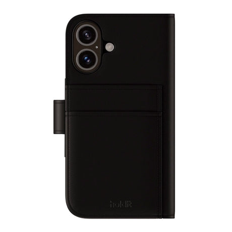 Holdit iPhone 16 Wallet Case MagSafe Plus - Flip Cover - MagSafe Kompatibel - Black