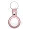 KeyBudz AirTag Nøglering - Snap Ring - 1 Pack - Imiteret Læder - Lyserød