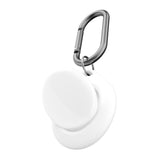 KeyBudz AirTag Silikon nøkkelring m. Karabinkrok - Secure Dock - 2 Pack - Hvit
