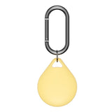 KeyBudz AirTag Silikon nøkkelring m. Karabinkrok - Secure Dock - 2 Pack - Gul