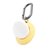 KeyBudz AirTag Silikon nøkkelring m. Karabinkrok - Secure Dock - 2 Pack - Gul