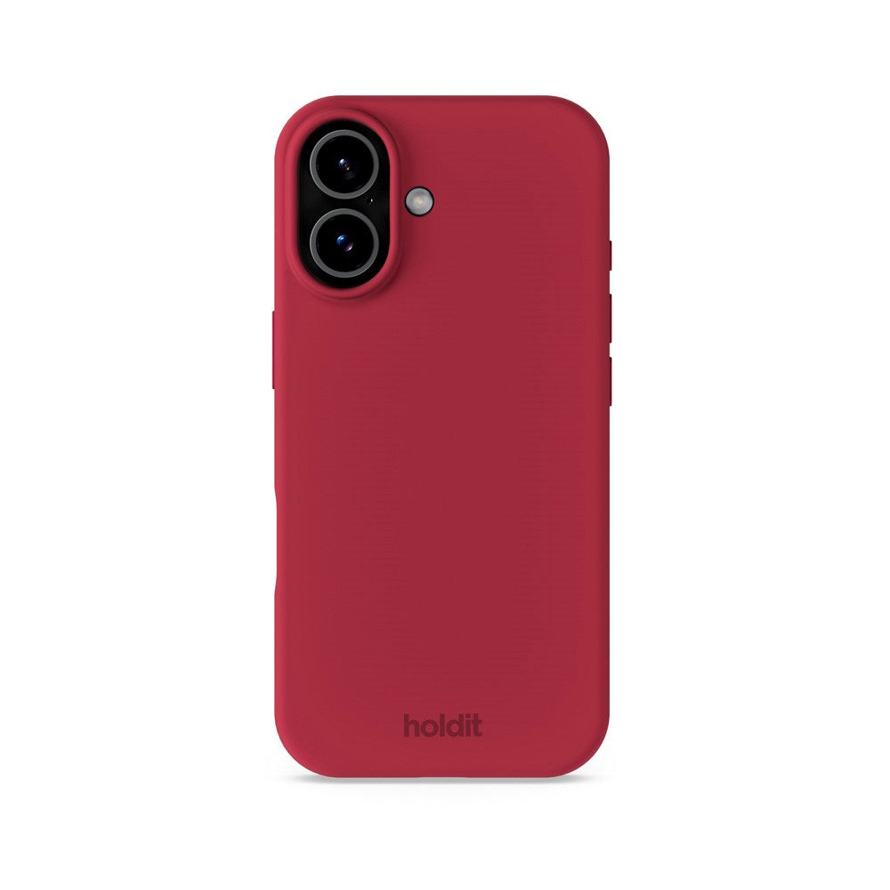 Holdit iPhone 17 Soft Touch Silikone Mobil Cover - Red Velvet