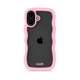 iPhone 17 Holdit Wavy Cover - Pink / Transparent