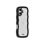 iPhone 17 Holdit Wavy Cover - Black / Transparent