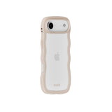 iPhone Air Holdit Wavy Cover - Light Beige / Transparent