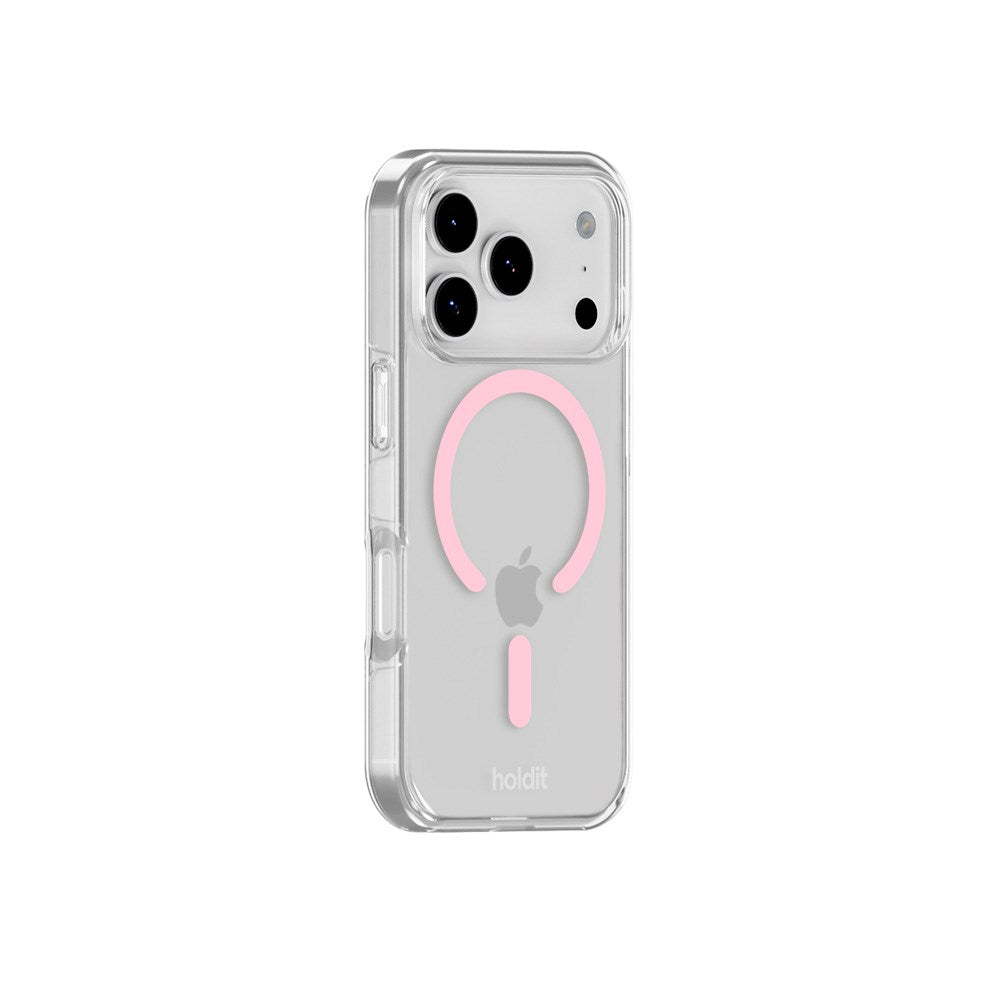 iPhone 17 Pro Holdit MagSafe Cover - Transparent / Pink