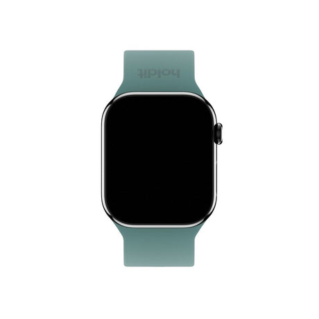 Apple Watch (38/40/SE/41/42mm) Holdit Silikone Rem m. Spændelukning - Moss Green