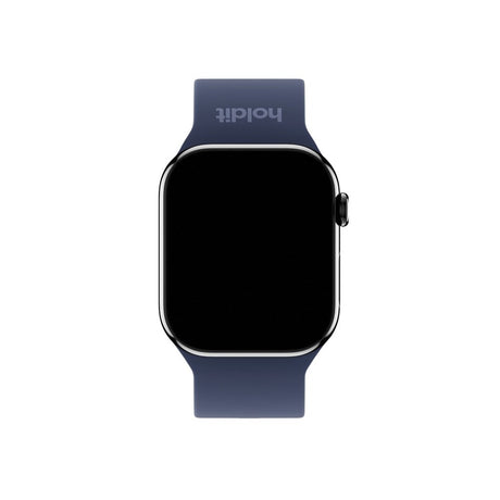 Apple Watch (38/40/SE/41/42mm) Holdit Silikone Rem m. Spændelukning - Navy Blue