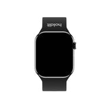 Apple Watch (42/44/SE/45/46/49mm) Holdit Silikone Rem m. Spændelukning - Black