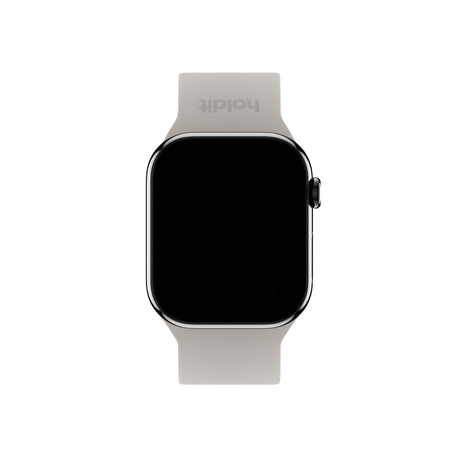 Apple Watch (42/44/SE/45/46/49mm) Holdit Silikone Rem m. Spændelukning - Taupe