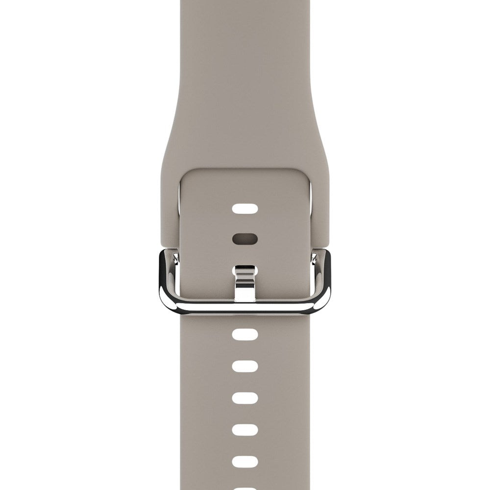 Apple Watch (42/44/SE/45/46/49mm) Holdit Silikone Rem m. Spændelukning - Taupe