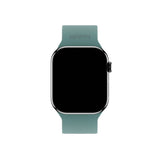 Apple Watch (42/44/SE/45/46/49mm) Holdit Silikone Rem m. Spændelukning - Moss Green
