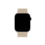 Apple Watch (38/40/SE/41/42mm) Holdit Silikone Rem m. Magnetlukning - Lyserød / Beige
