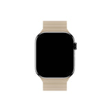 Apple Watch (38/40/SE/41/42mm) Holdit Silikone Rem m. Magnetlukning - Lys Beige / Beige