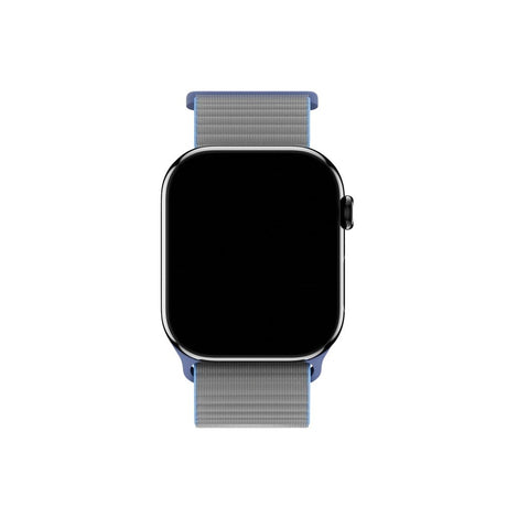 Apple Watch (38/40/SE/41/42mm) Holdit Nylon Rem - Grå / Blå