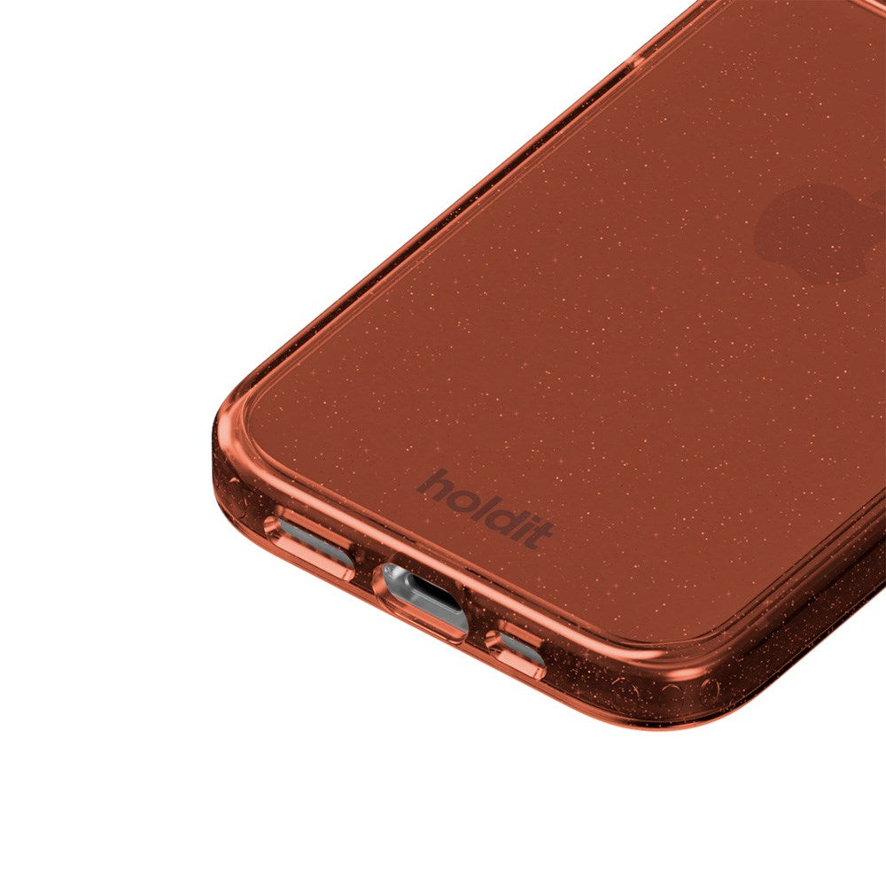 iPhone 16e / 15 / 14 / 13 Holdit Glitter Cover - Amber