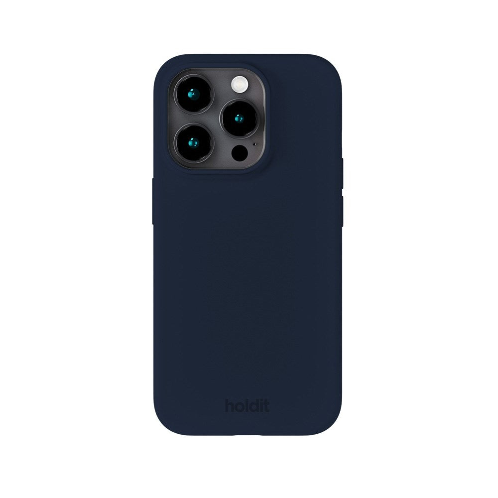 Holdit iPhone 15 Pro Soft Touch Silikone Mobil Cover - Midnight Blue