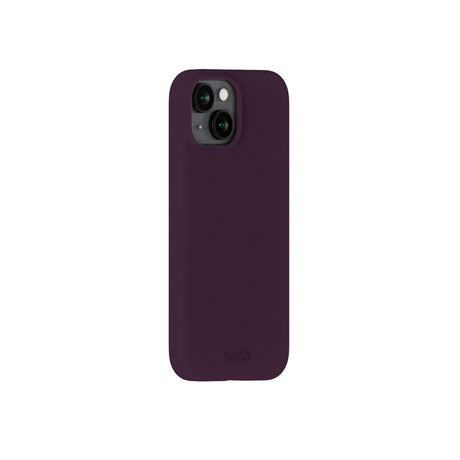Holdit iPhone 15 Soft Touch Silikone Mobil Cover - Deep Plum