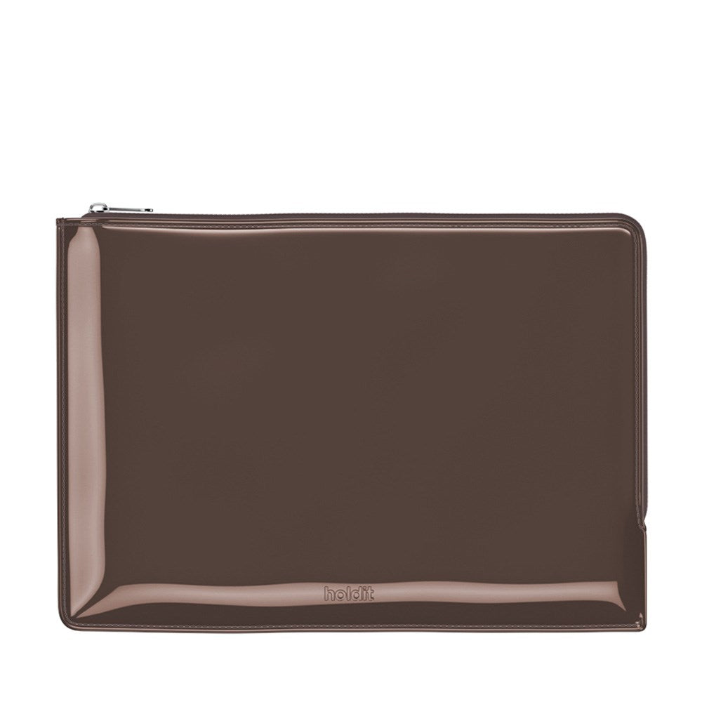Holdit Laklæder Laptop Case 14" (34.2 x 24.2cm) - Chocolate