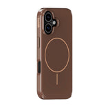 iPhone 16 Holdit Mono Case - MagSafe Kompatibel - Chocolate / Beige