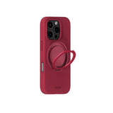 iPhone 16 Pro Holdit Silikone Stand Cover - Red Velvet