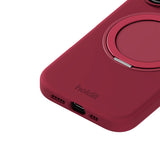 iPhone 16 Holdit Silikone Stand Cover - Red Velvet