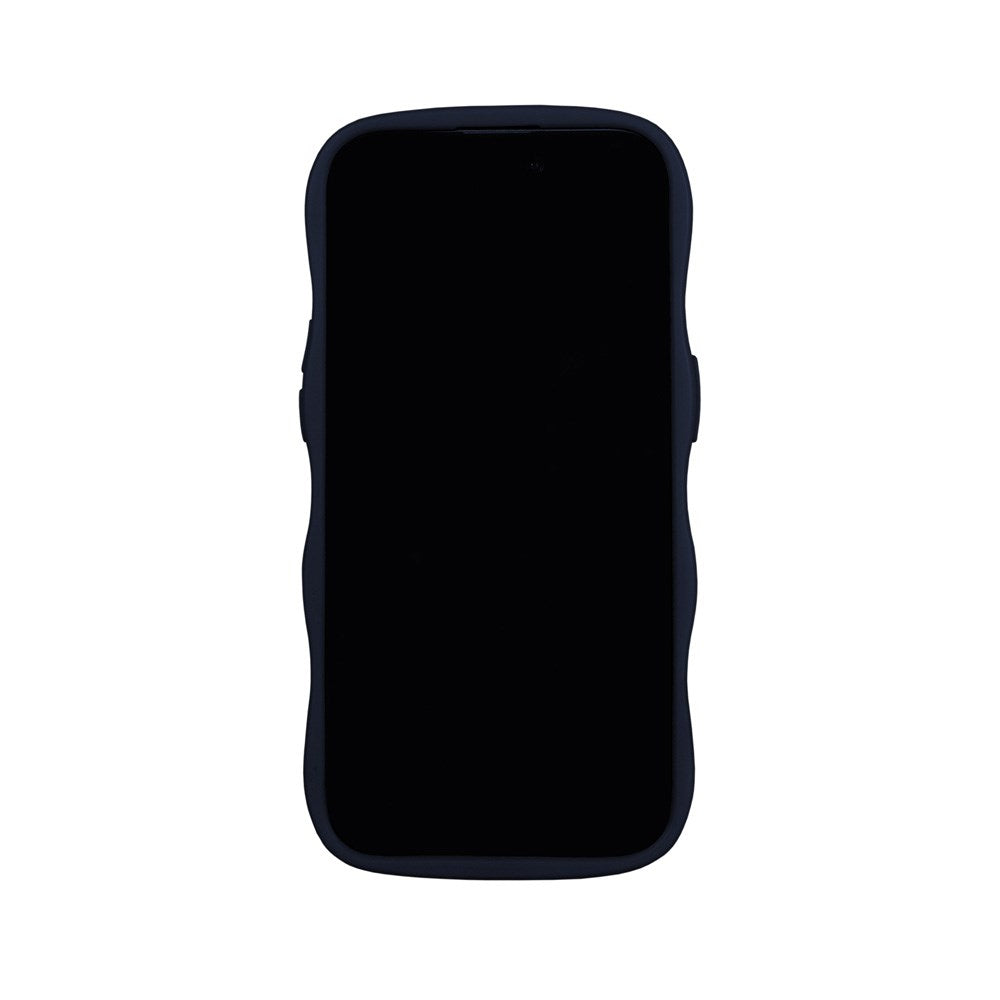 iPhone 12 / 12 Pro Holdit Wavy Cover - Midnight Blue / Transparent