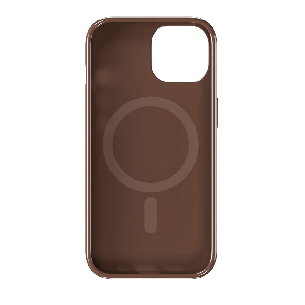 iPhone 16e / 15 / 14 / 13 Holdit Mono Case - MagSafe Kompatibel - Chocolate / Beige