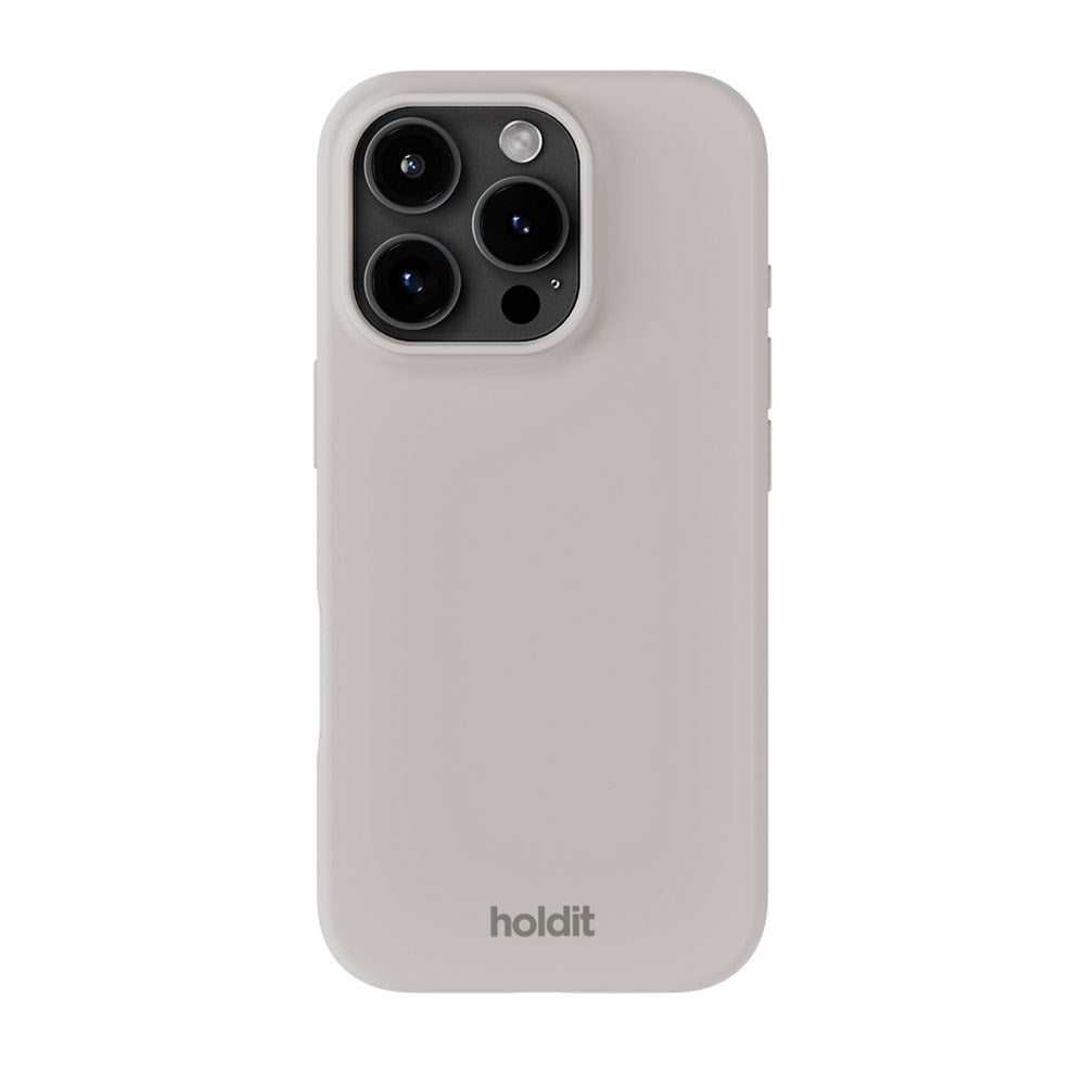 iPhone 16 Pro Holdit Soft Touch Silikone Mobil Cover - Wool Gray