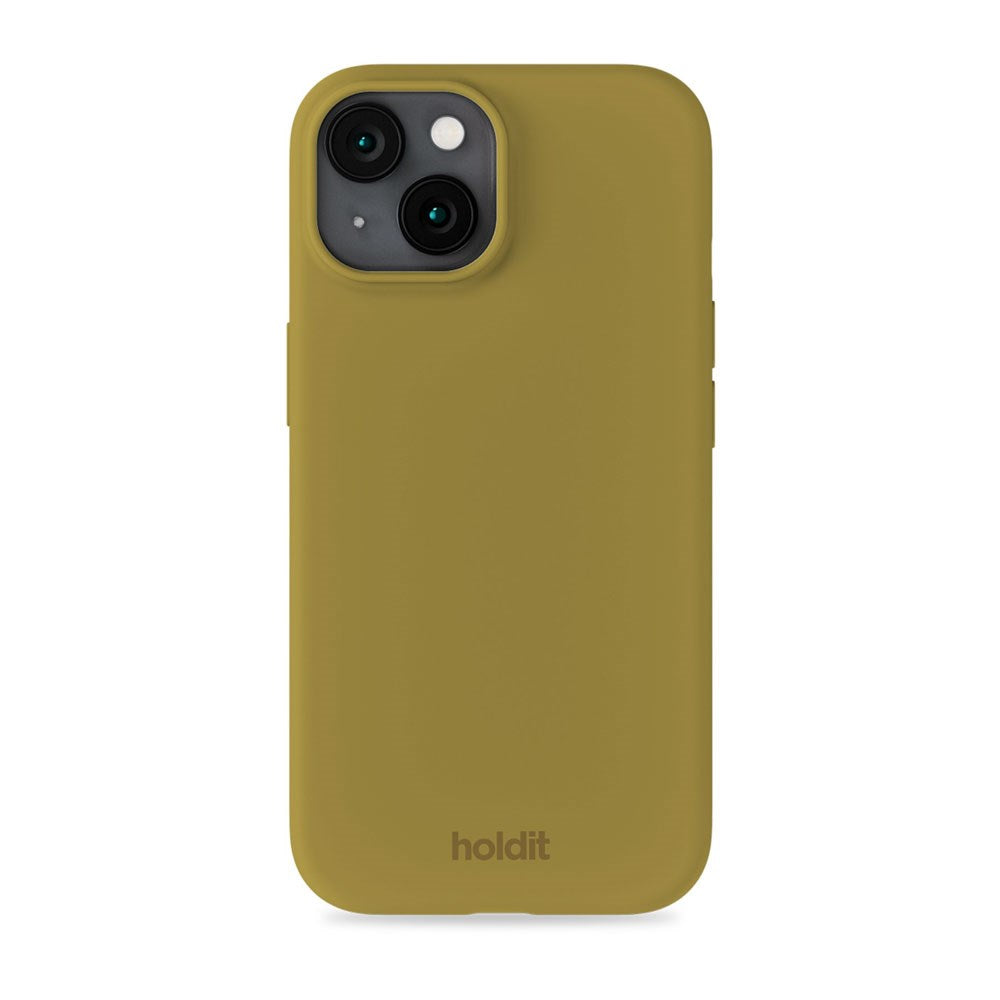 iPhone 14 / 13 Holdit Soft Touch Silikone Mobil Cover - Warm Olive