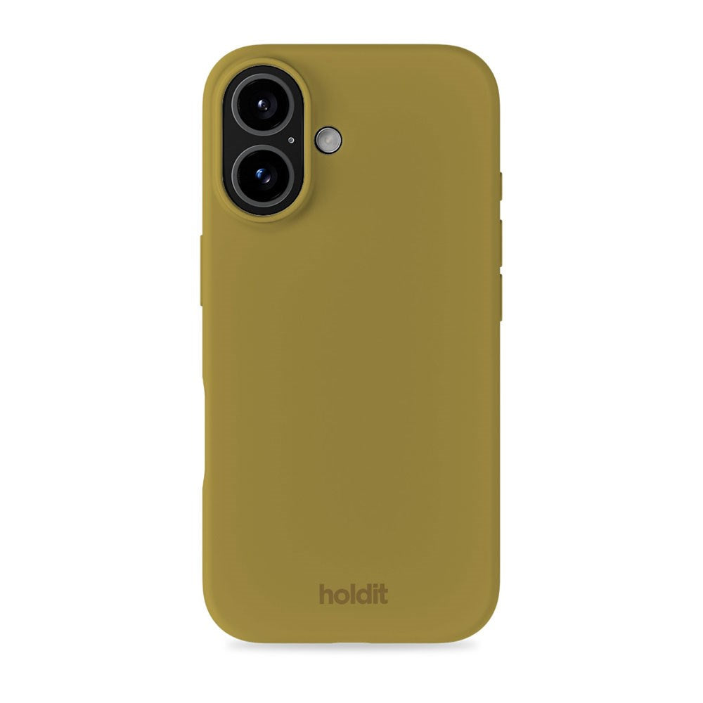 iPhone 16 Holdit Soft Touch Silikone Mobil Cover - Warm Olive