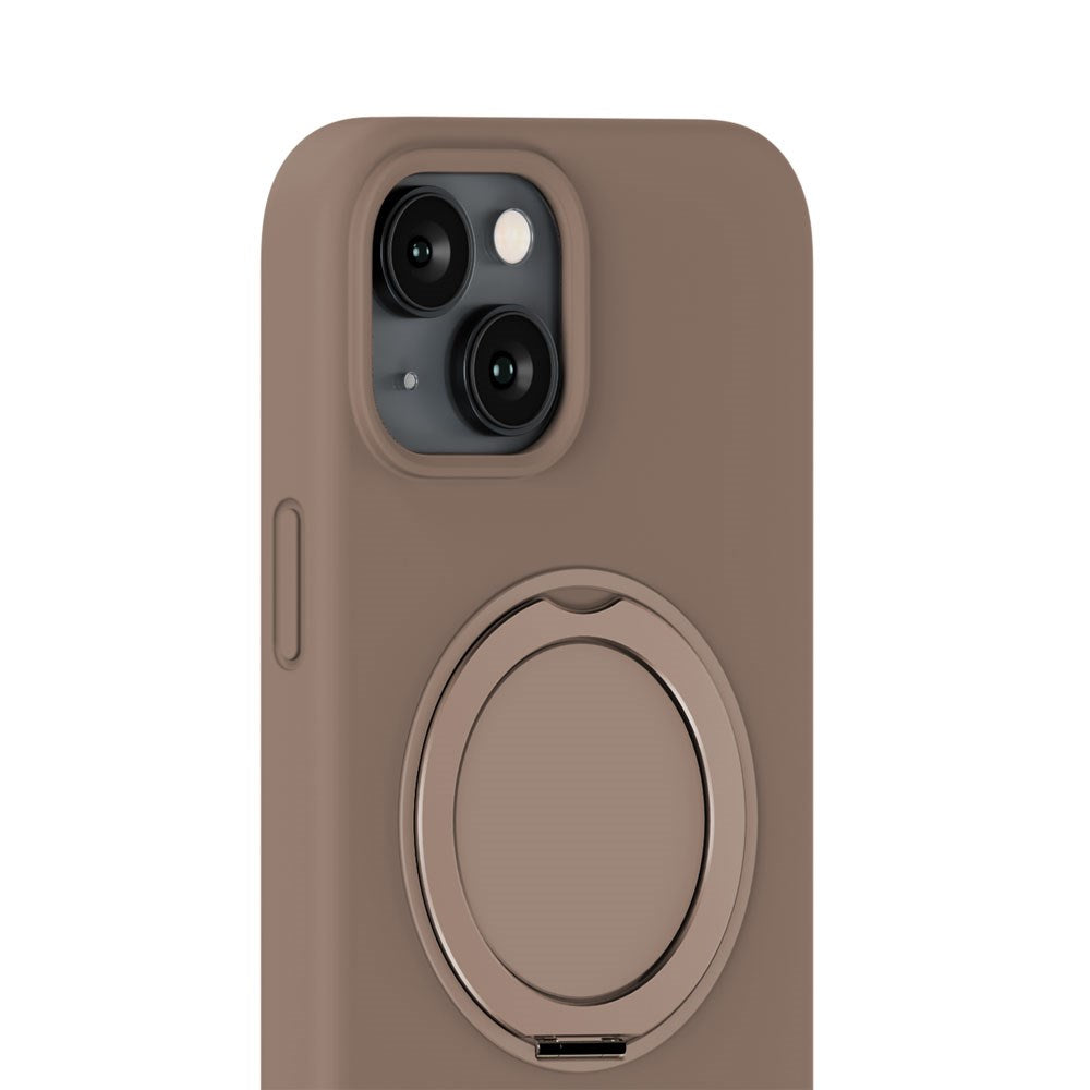 iPhone 17e / 16e / 15 Holdit Silikone Stand Cover - Mocha Brown