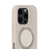 iPhone 16 Pro Holdit Silikone Stand Cover - Light Beige