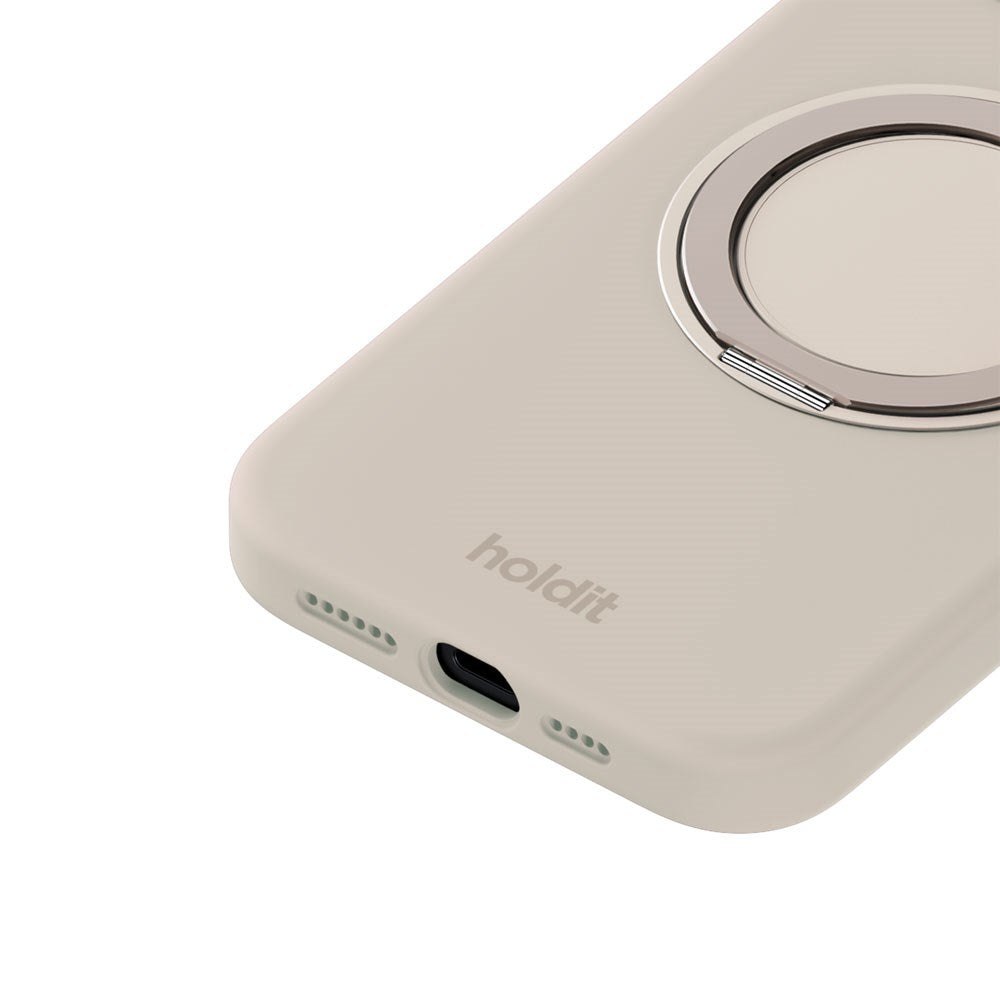 iPhone 17e / 16e / 15 Holdit Silikone Stand Cover - Light Beige