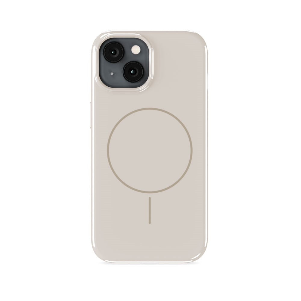 iPhone 17e / 16e / 15 / 14 / 13 Holdit Mono Cover - MagSafe Kompatibel - Light Beige / Beige