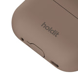 Apple AirPods Pro (1. & 2. Gen.) Holdit Silicone Cover m. Karabinhage - Mocha Brown
